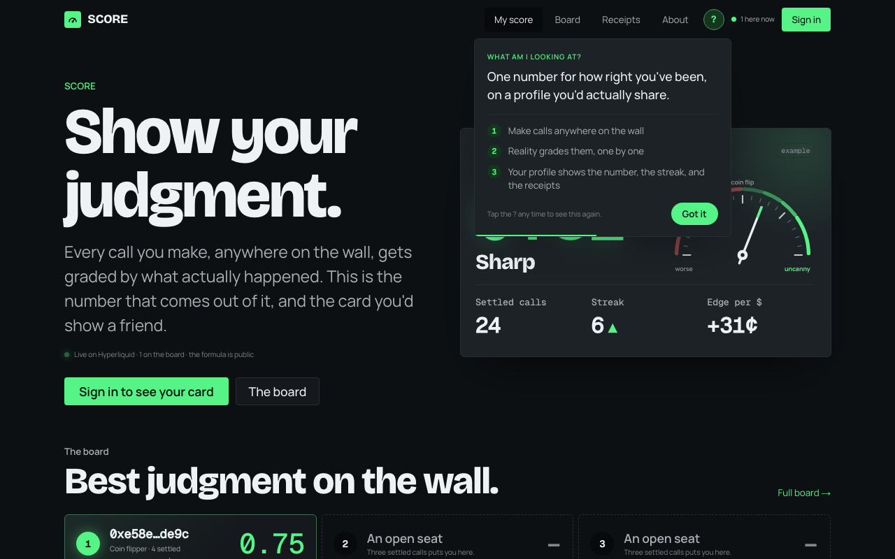 Score screenshot