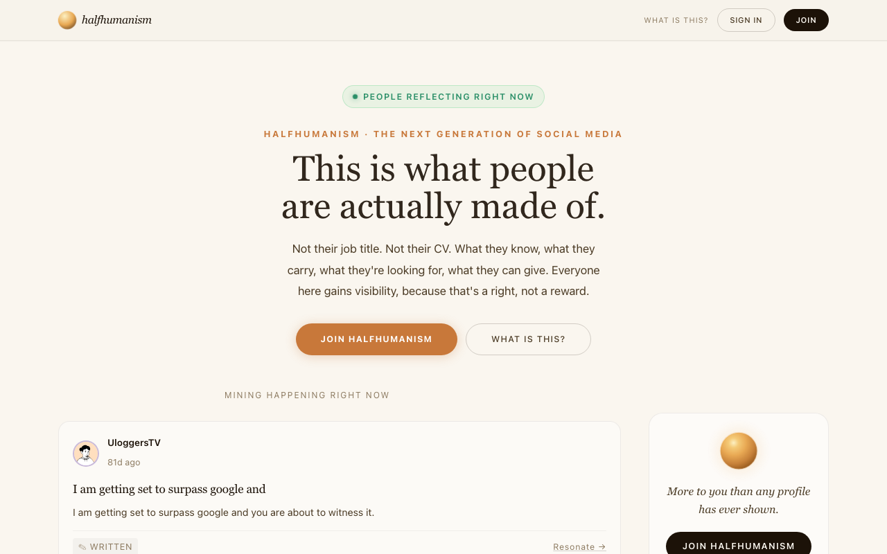 Halfhumanism screenshot