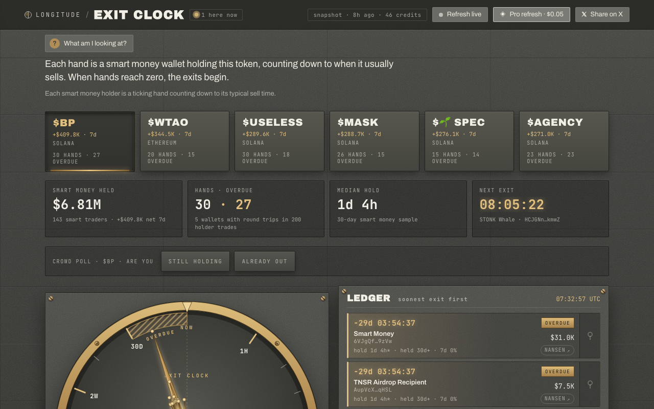 Exit Clock screenshot