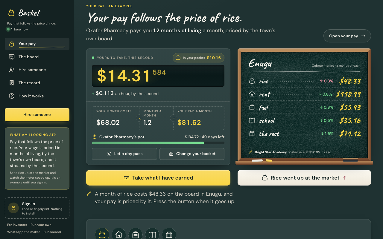 Basket screenshot