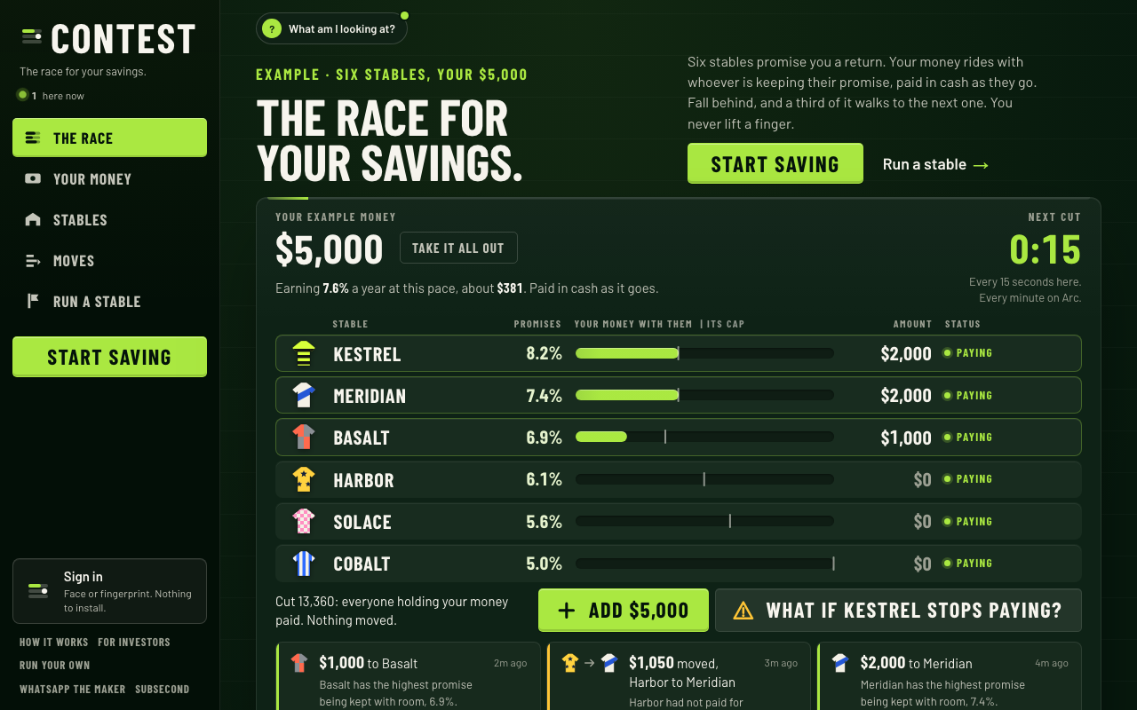 Contest screenshot